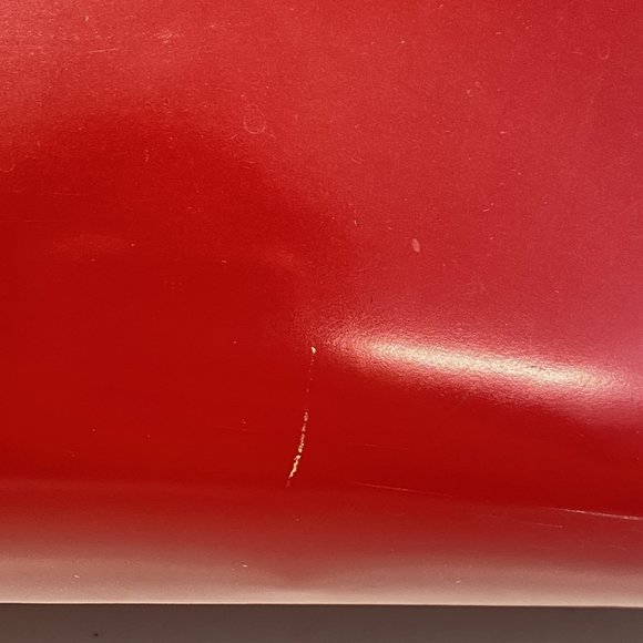 Christian Dior Handbag Cannage Enamel Red Women's - Picture 9 of 16